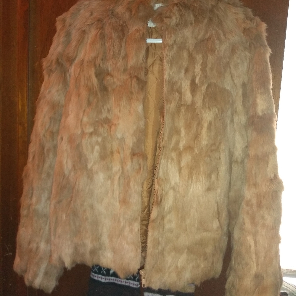 Rabbit fur coat